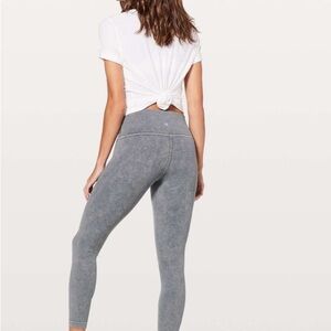 Lululemon Wunder Under Gray High-Waisted Leggings